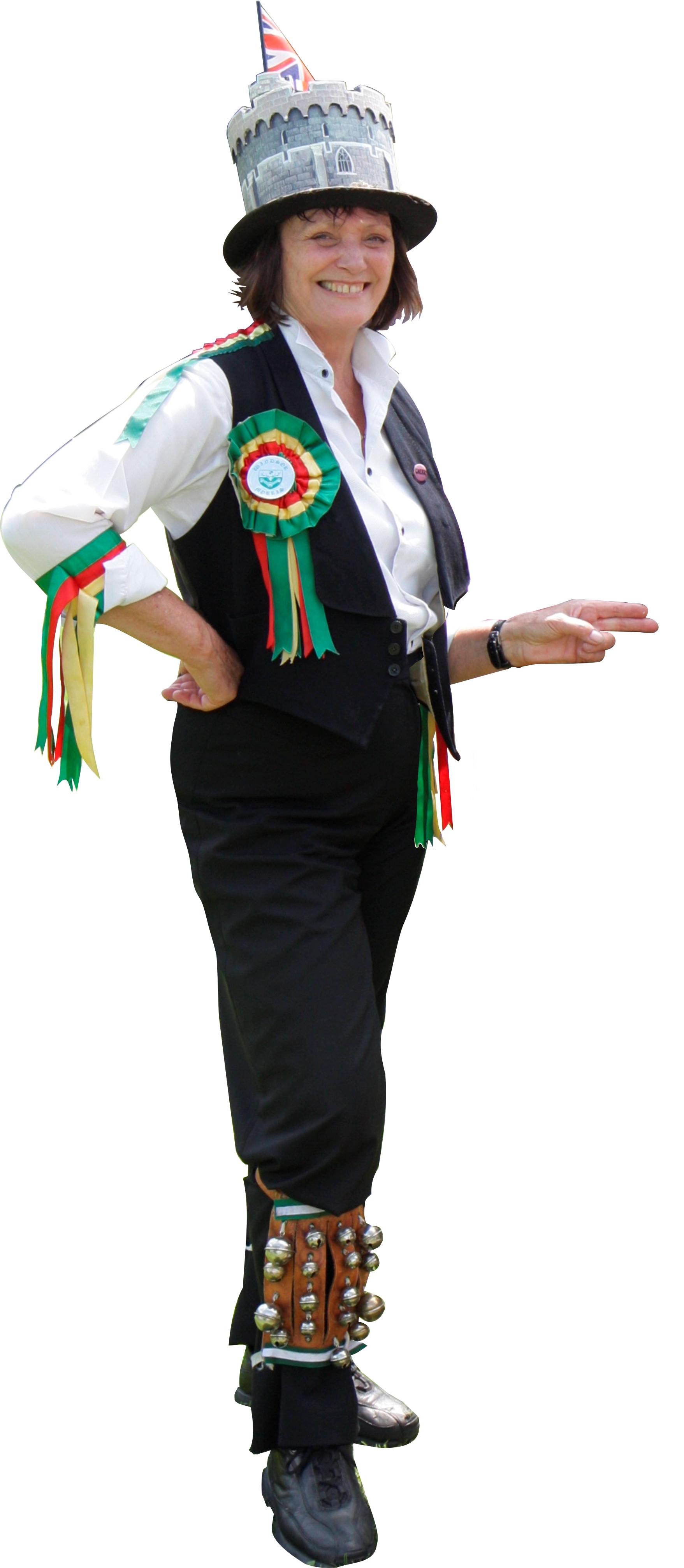 Cherry, our fool dressed in her trademark Round Tower hat